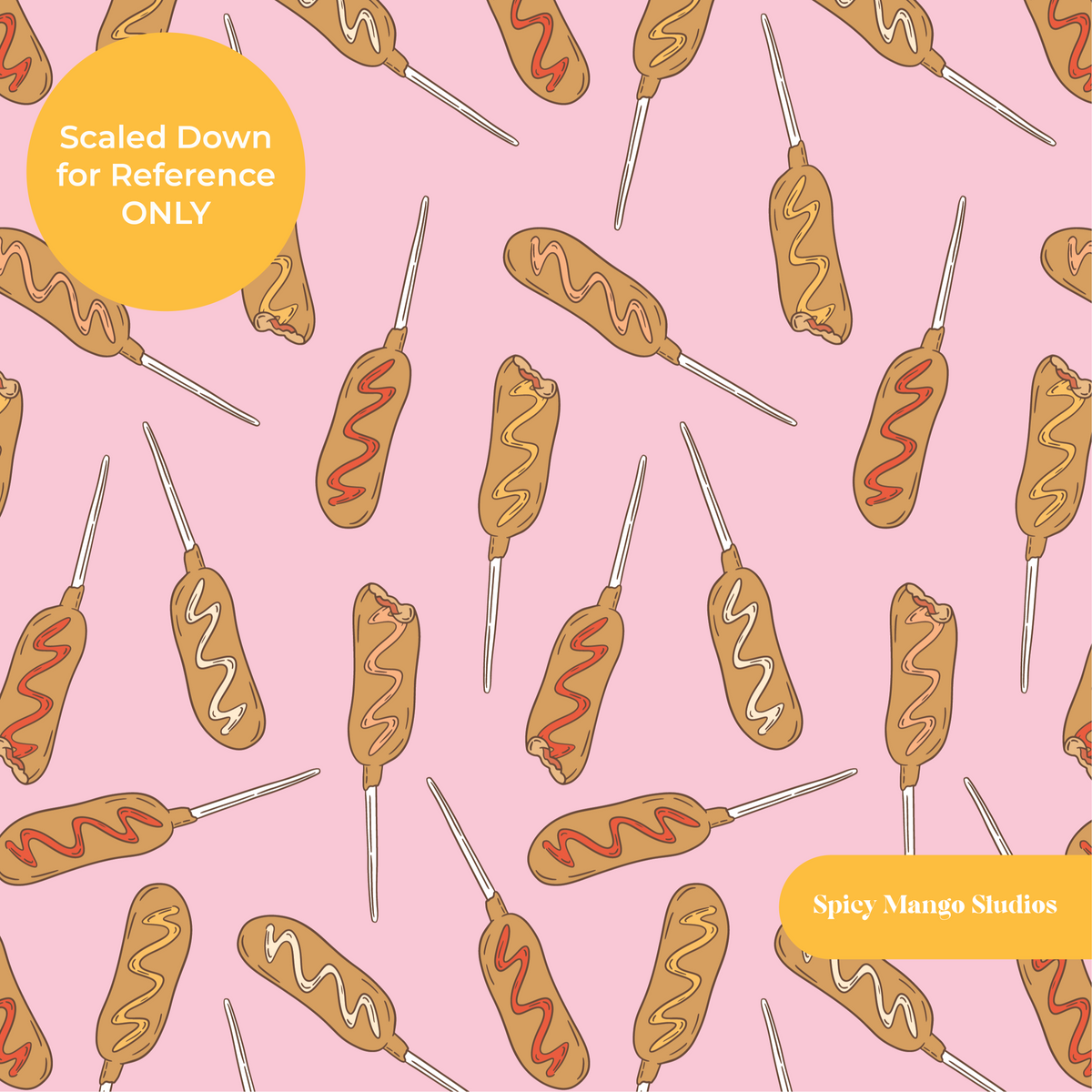 Pink Corndog Medley Seamless Pattern
